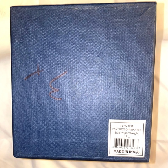 Mary Jurek Panther Paperweight with  Marble Ball Design - Picture 6 of 7